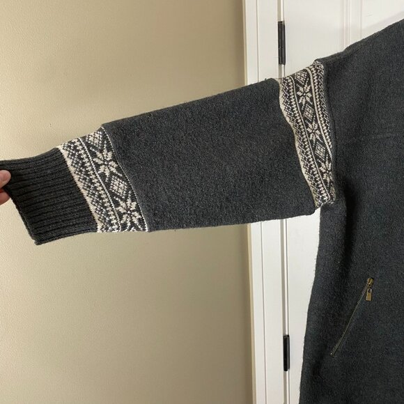 Vintage Nordic Design 100% Wool Zip Sweater Jacket M • Fair Isle • Unisex - Picture 5 of 11